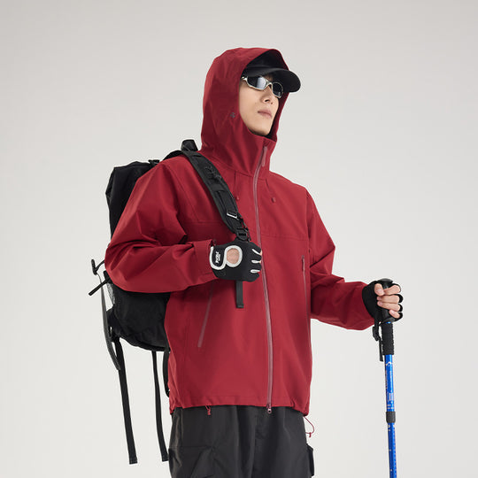 Damen Leichte technische Regenjacke im Oversize-Utility-Schnitt mit verstellbarer Kapuze Shop Nory