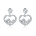 Damen Ohrstecker im herzförmigen Design mit funkelnden Zirkonia-Details Shop Nory