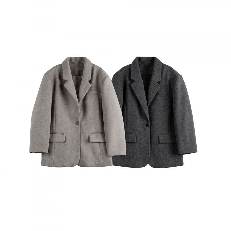 Damen Oversize-Blazer im Boxy-Cut mit Reverskragen und Pattentaschen Shop Nory