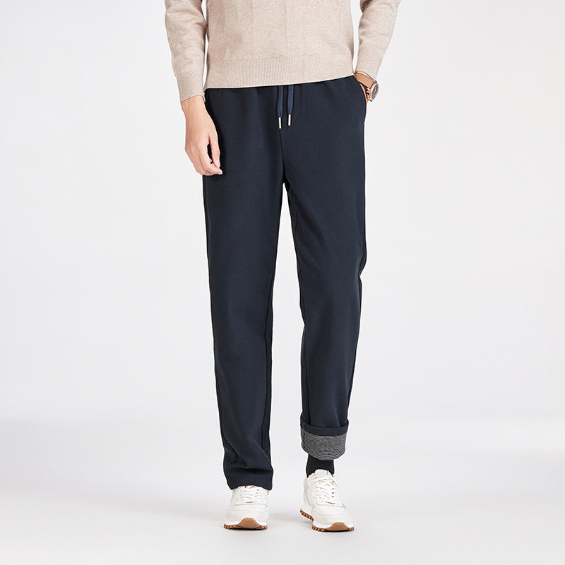 Herren Legere Jogginghose mit geradem Schnitt, elastischem Bund und umgeschlagenem Saum Shop Nory