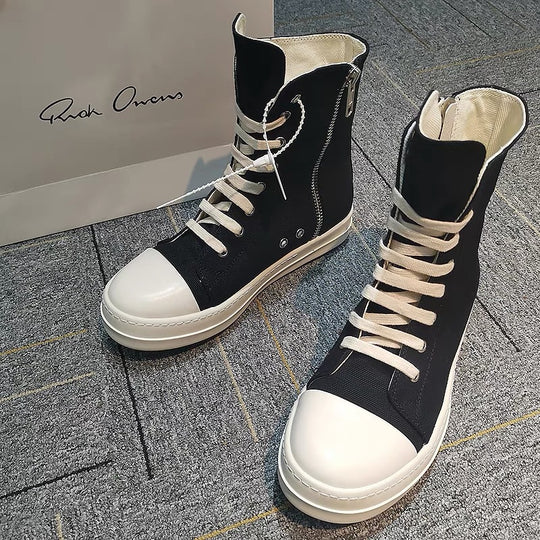 Herren High-Top Plateausneaker mit Reißverschluss und dicker Gummiplattform Shop Nory