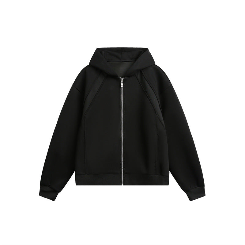 Unisex Leichte Oversize‑Kapuzen‑Sweatjacke mit durchgehendem Reißverschluss, Raglanärmeln und Eingrifftaschen Shop Nory