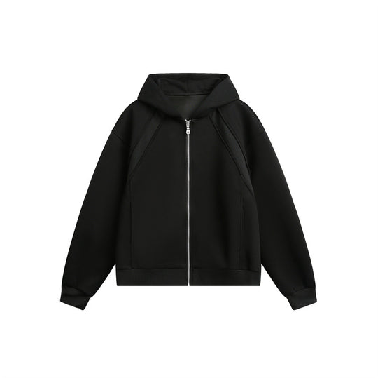 Unisex Leichte Oversize‑Kapuzen‑Sweatjacke mit durchgehendem Reißverschluss, Raglanärmeln und Eingrifftaschen Shop Nory