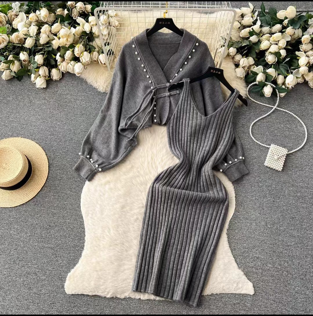 Damen Elegantes Strickset mit Rib-Design Shop Nory