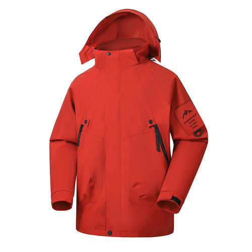 Herren Wasserdichte Softshell-Outdoorjacke mit verstellbarer Kapuze und versiegelten Nähten Shop Nory