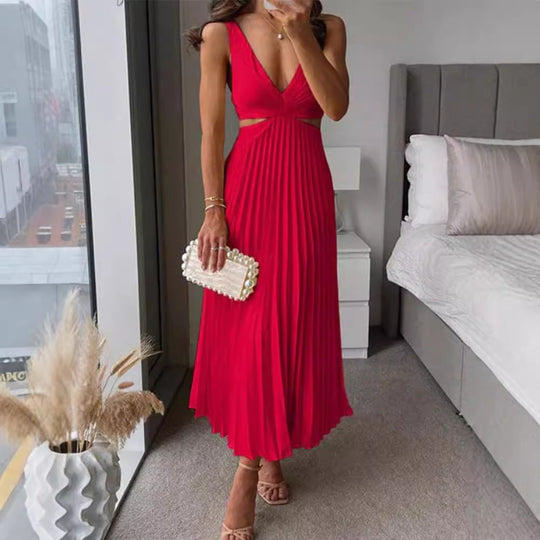 Damen Elegant gefaltetes Abendkleid
