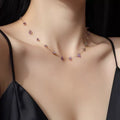 Damen Zarte Amethyst Perlen Halskette Shop Nory