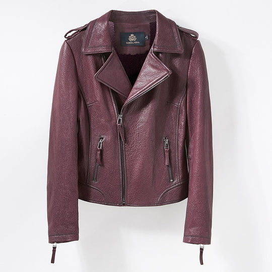 Damen Stylische Bikerjacke aus geschmeidigem Leder Shop Nory