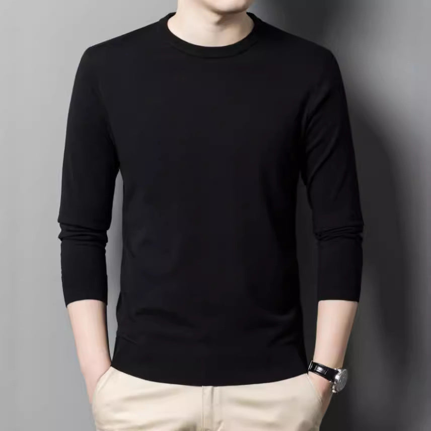 Herren Luxuriöser Rundhals Pullover aus feiner Merinowolle Shop Nory