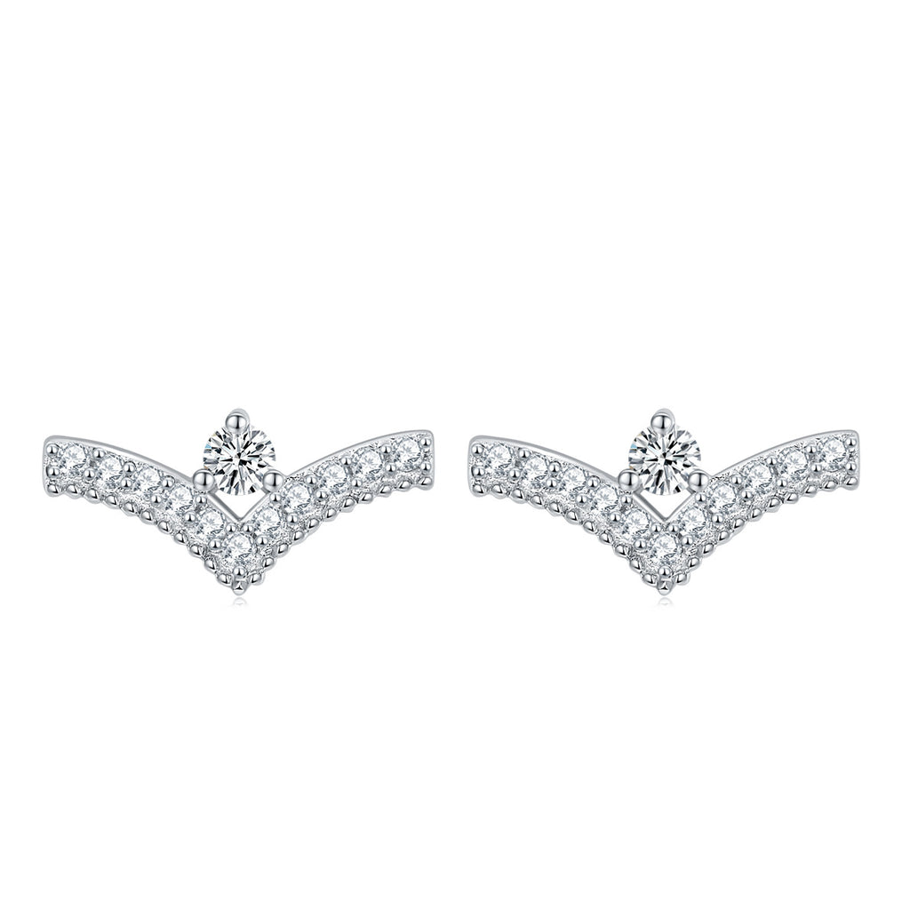 Damen Ohrringe mit stilvollem Schmetterlingsdesign und funkelndem Zirkonia-Besatz Shop Nory