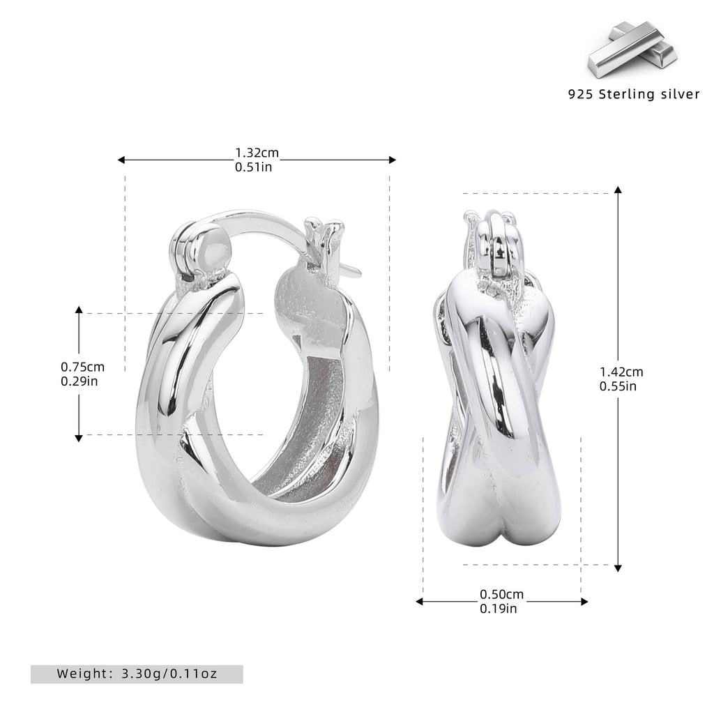 Damen Creolen mit kunstvollem Knoten-Design Shop Nory