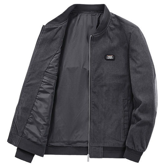 Herren Cordjacke im Bomber-Style mit Feincord, Reißverschluss und gefüttertem Inneren Shop Nory