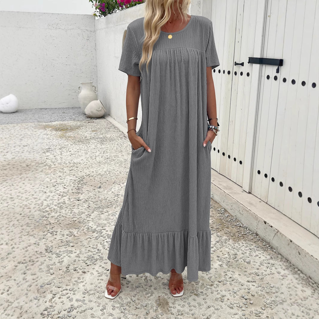 Damen Maxi-Kleid mit praktischem Taschen-Design