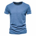 Herren nan leichtes Baumwollshirt mit Rundhalsausschnitt und schlanker Passform