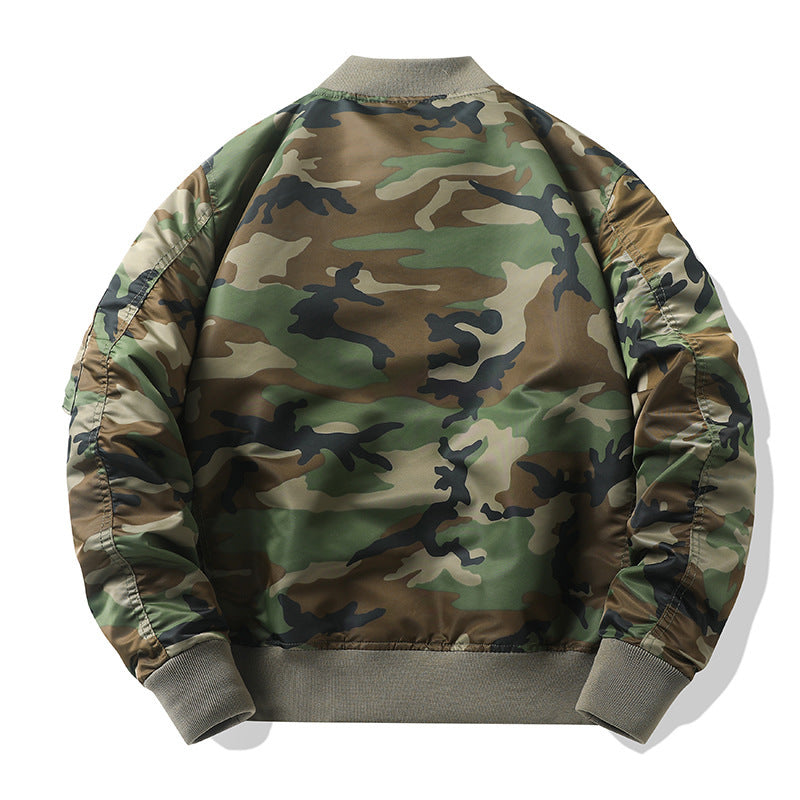 Herren Aviator-Bomberjacke im Military-Utility-Look mit Ärmeltasche und auffälligem Flugbändchen Shop Nory