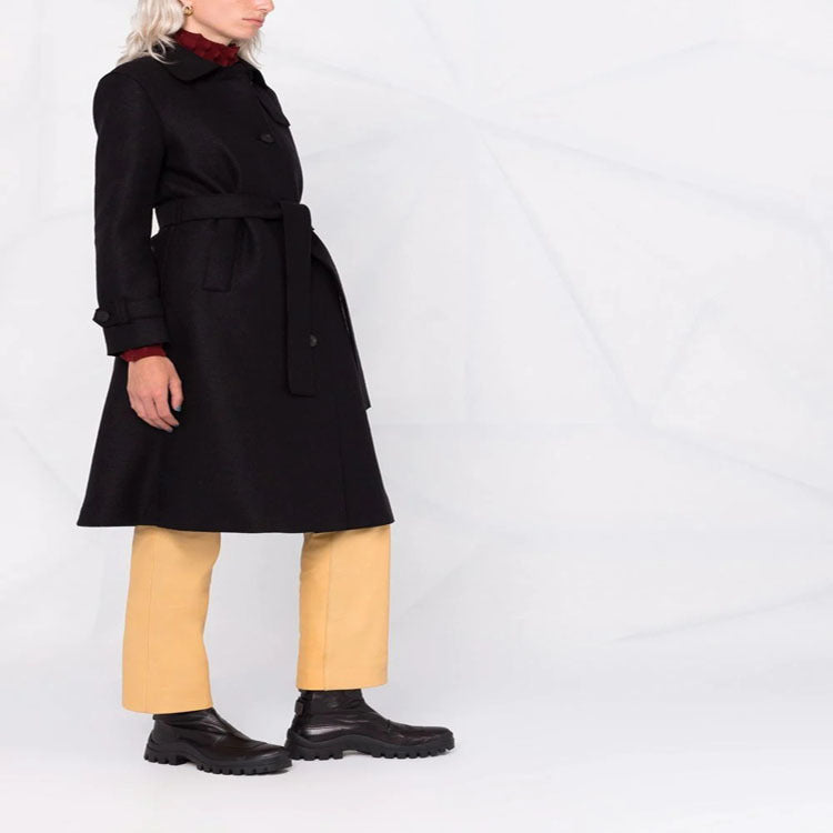 Damen Taillierter Wollmix-Mantel mit Bindegürtel und A-Linien-Schnitt Shop Nory