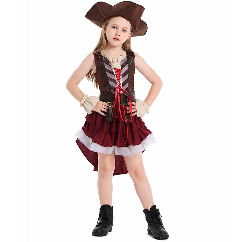 Mädchen Piratinnenkostüm mit verspieltem Rüschendetail und authentischem Zubehör Shop Nory