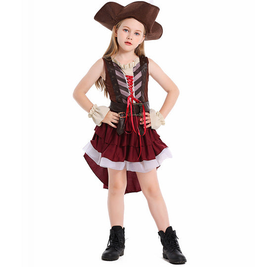 Mädchen Piratinnenkostüm mit verspieltem Rüschendetail und authentischem Zubehör Shop Nory