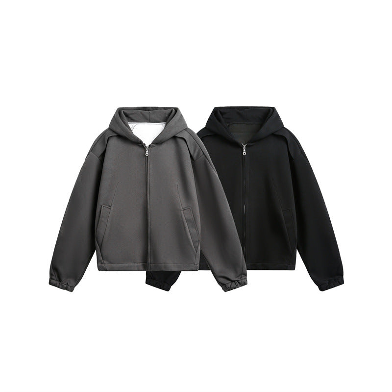Unisex Leicht wattierte Kapuzen-Zipjacke im kastigen Boxy‑Cut Shop Nory