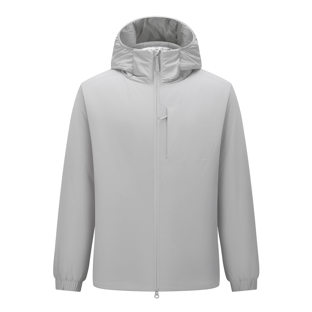 Herren Leichte wasserdichte Softshell-Regenjacke mit Kapuze und versteckter Brusttasche Shop Nory