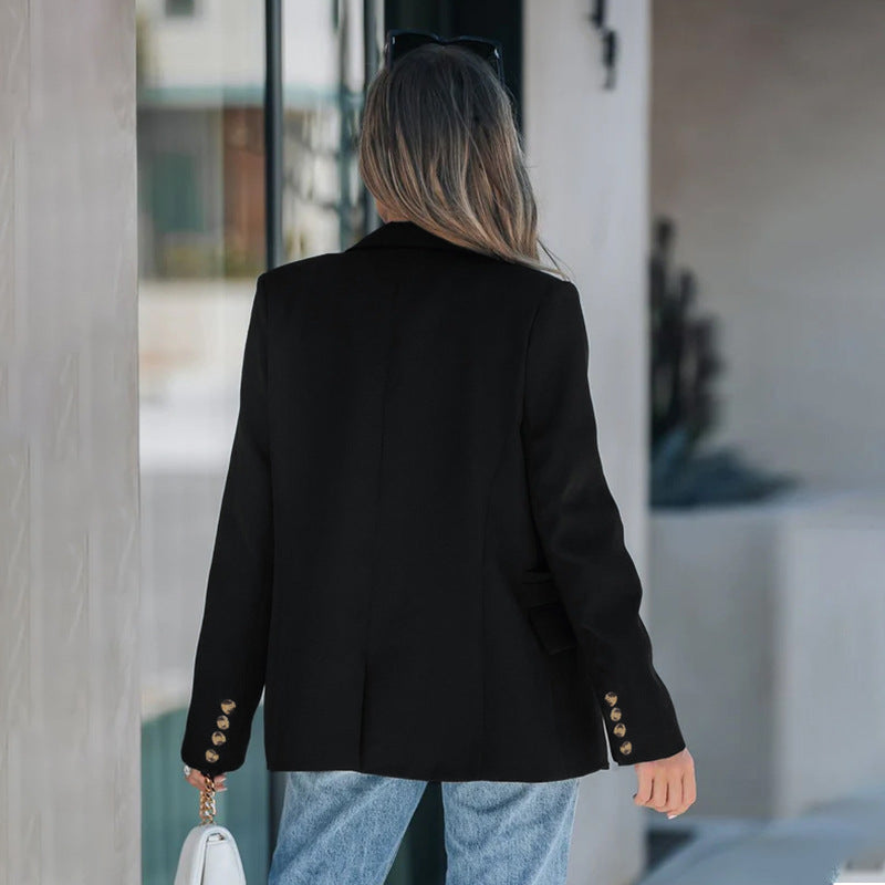 Damen Doppelreihiger Longline-Blazer mit taillierter Silhouette & Zierknopfleiste Shop Nory