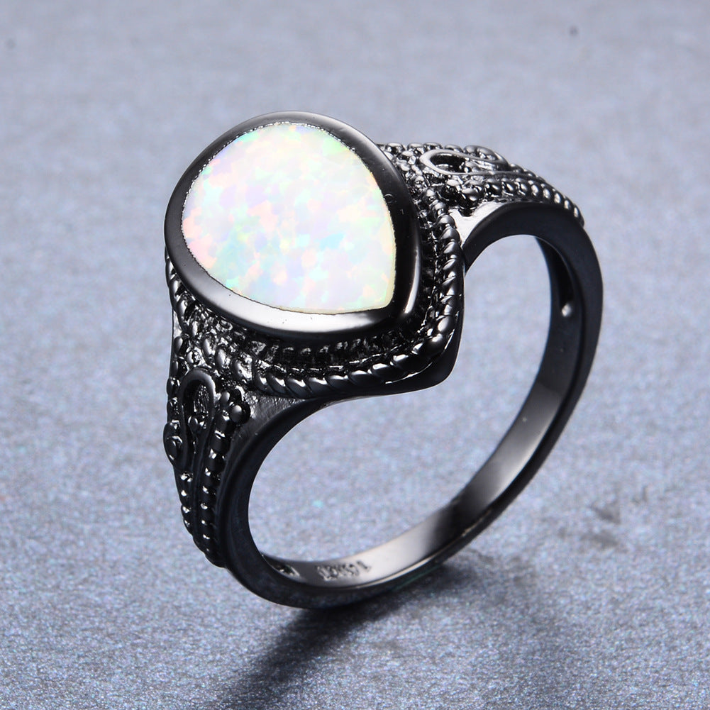 Damen Ring mit kunstvollem Opal-Inlay und filigranem Details Shop Nory