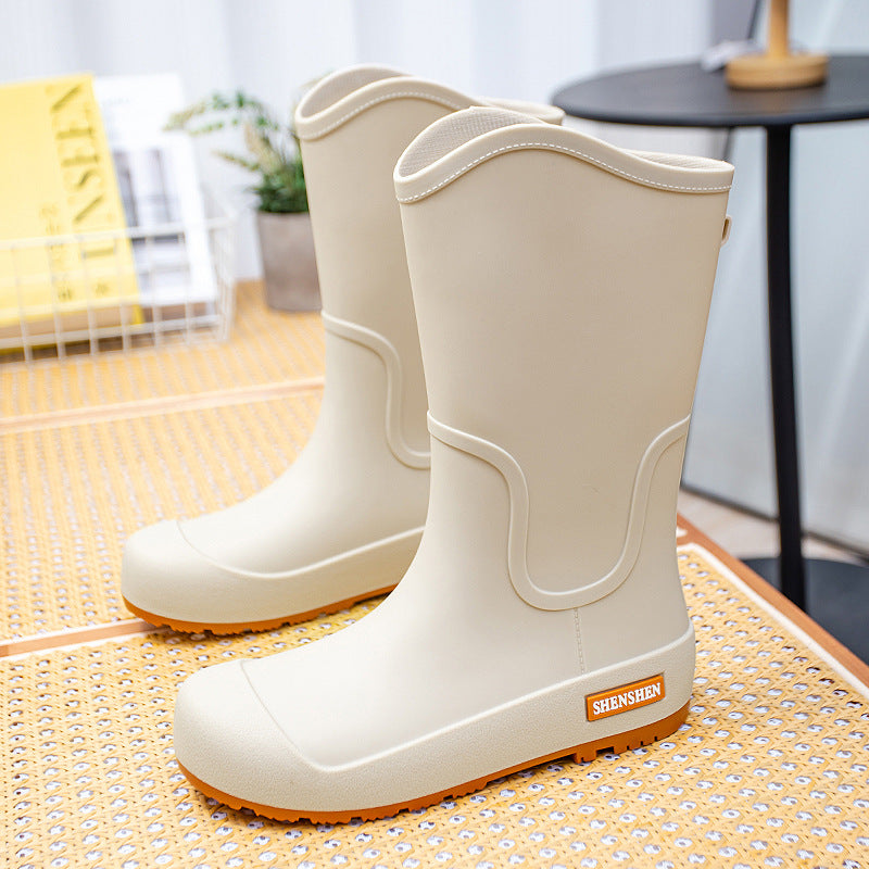 Damen Mittelhohe wasserdichte Gummistiefel mit griffiger Profillaufsohle Shop Nory