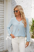 Damen luftiges Blusenshirt mit Knopfdetails