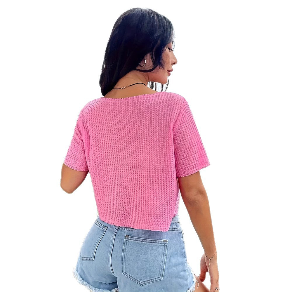 Damen Lässiges Kurzarm-Shirt