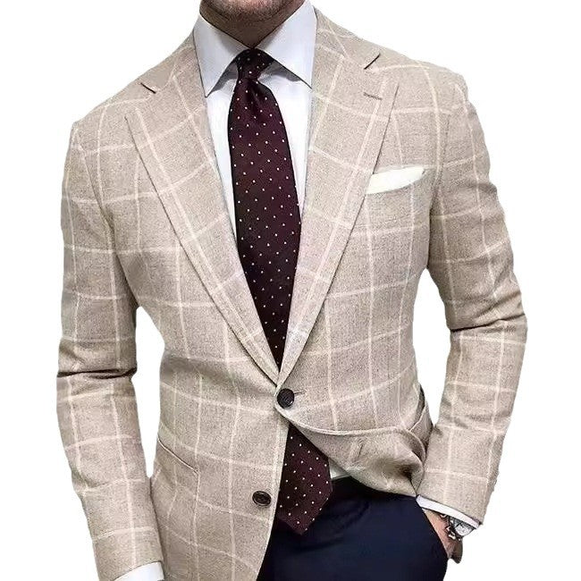 Herren eleganter Leinenblazer mit schmalem Schnitt