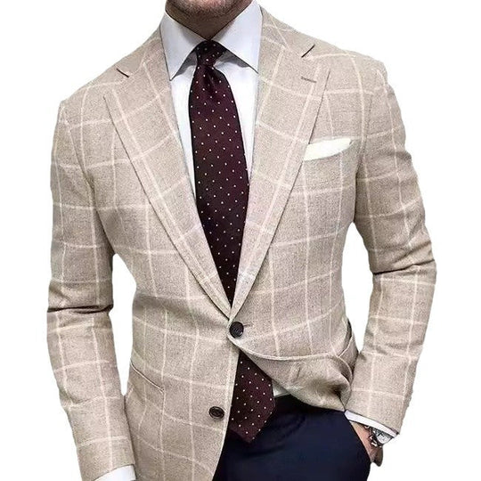 Herren eleganter Leinenblazer mit schmalem Schnitt