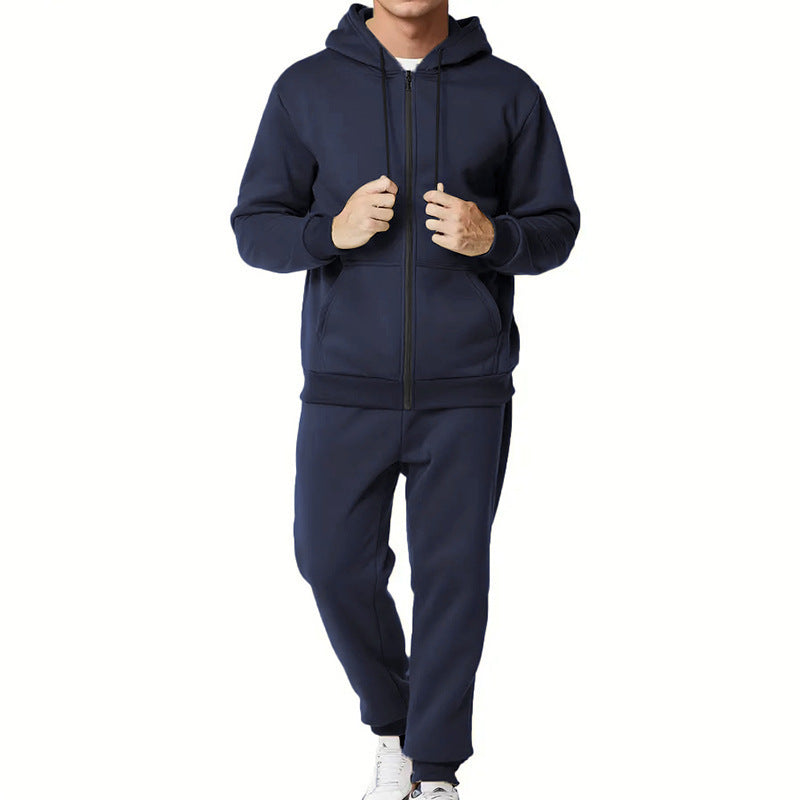 Herren nan zweiteiliges Zip-Hoodie und schmal zulaufende Jogginghose aus French Terry Shop Nory