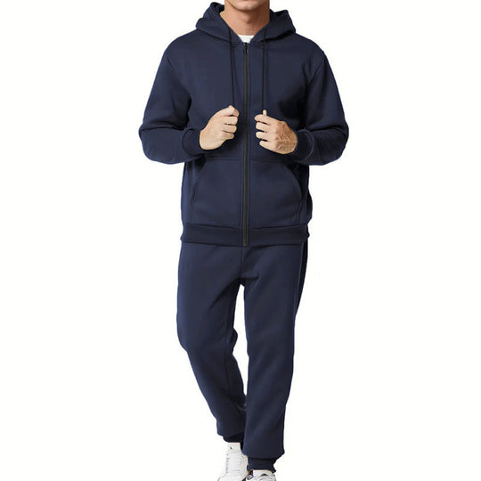 Herren nan zweiteiliges Zip-Hoodie und schmal zulaufende Jogginghose aus French Terry Shop Nory