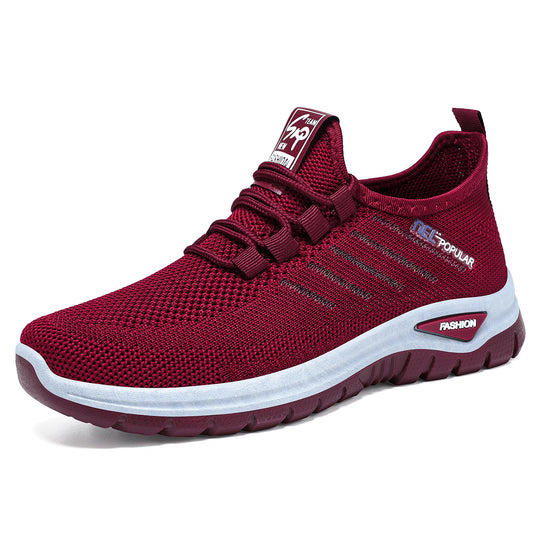 Damen nan ultraleichter Strick-Sport-Sneaker mit Elastikeinstieg, stoßdämpfender Plateau-Zwischensohle und griffiger Profillaufsohle Shop Nory