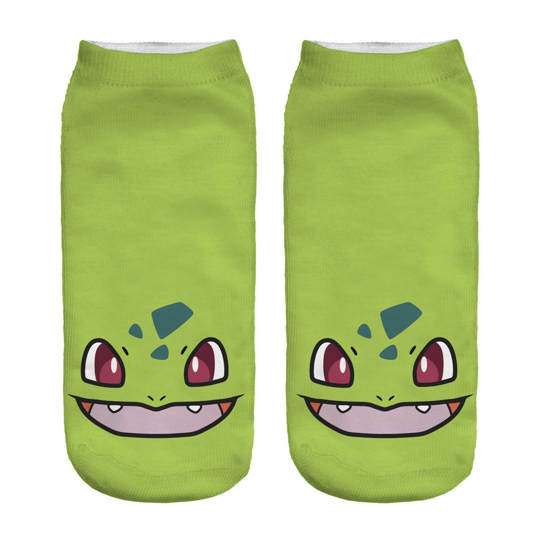 Unisex Niedrige Ankle-Socken mit Cartoon-Monster-Gesicht und weichem Baumwollmix Shopy Nory