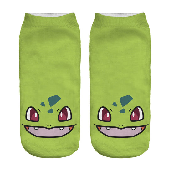 Unisex Niedrige Ankle-Socken mit Cartoon-Monster-Gesicht und weichem Baumwollmix Shopy Nory