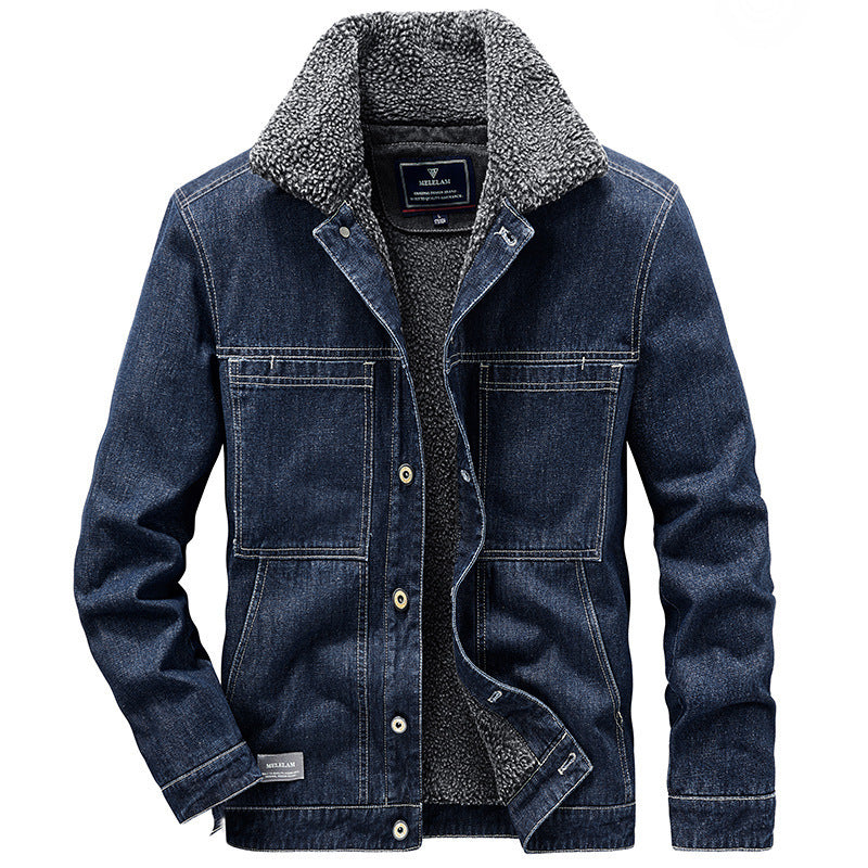 Herren Sherpa-gefütterte Denimjacke im Worker-Style Shop Nory
