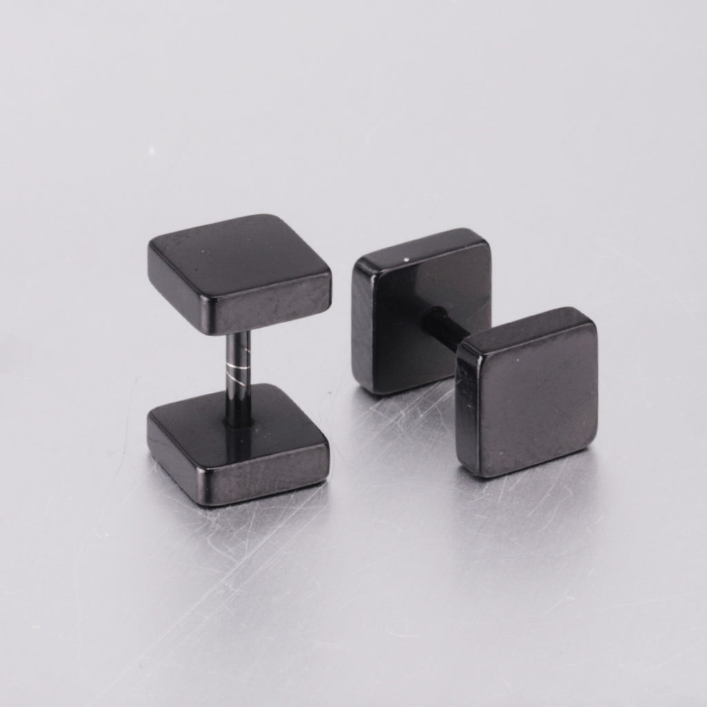 Damen quadratische Edelstahl Ohrstecker mit antiallergischer Beschichtung Shop Nory
