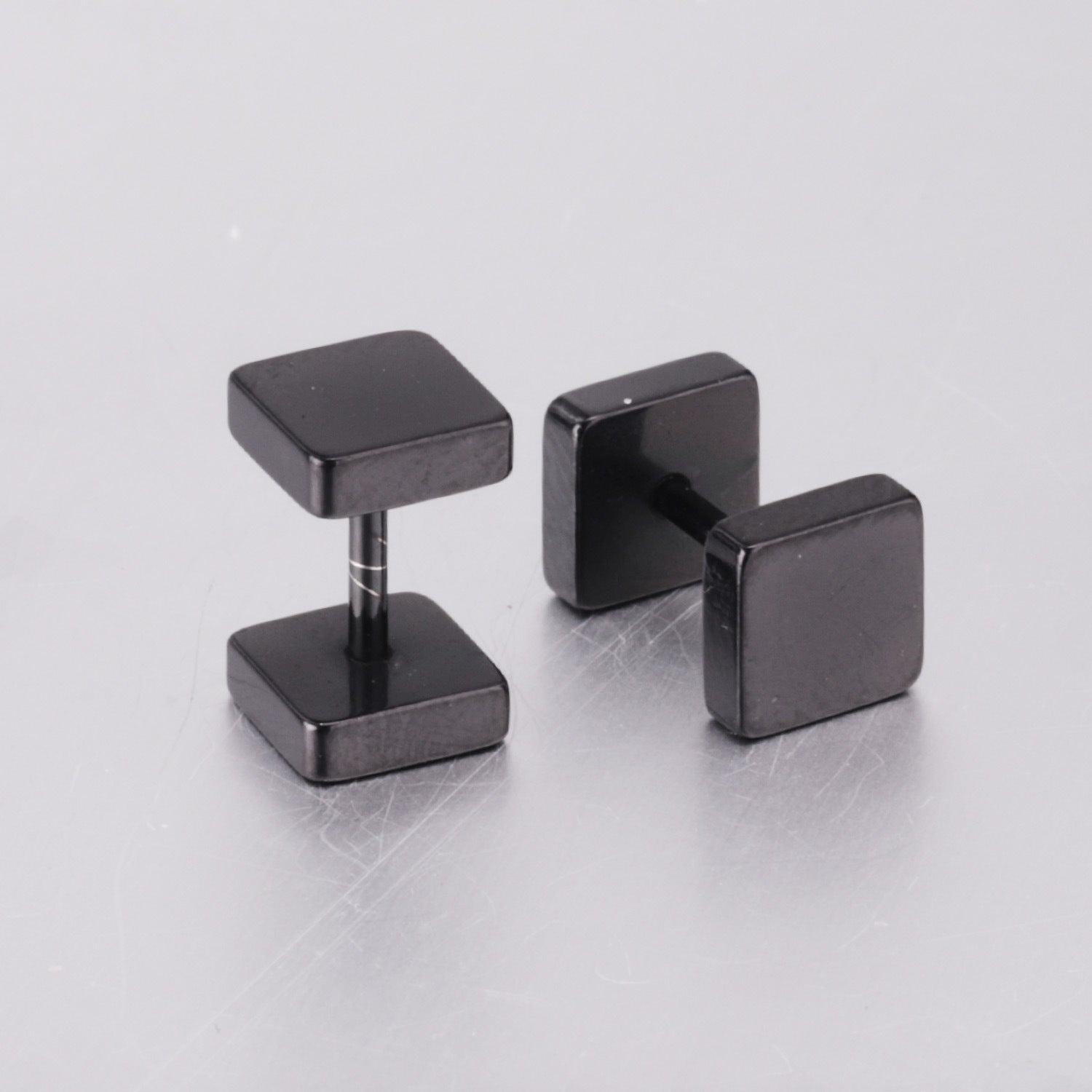 Damen quadratische Edelstahl Ohrstecker mit antiallergischer Beschichtung Shop Nory