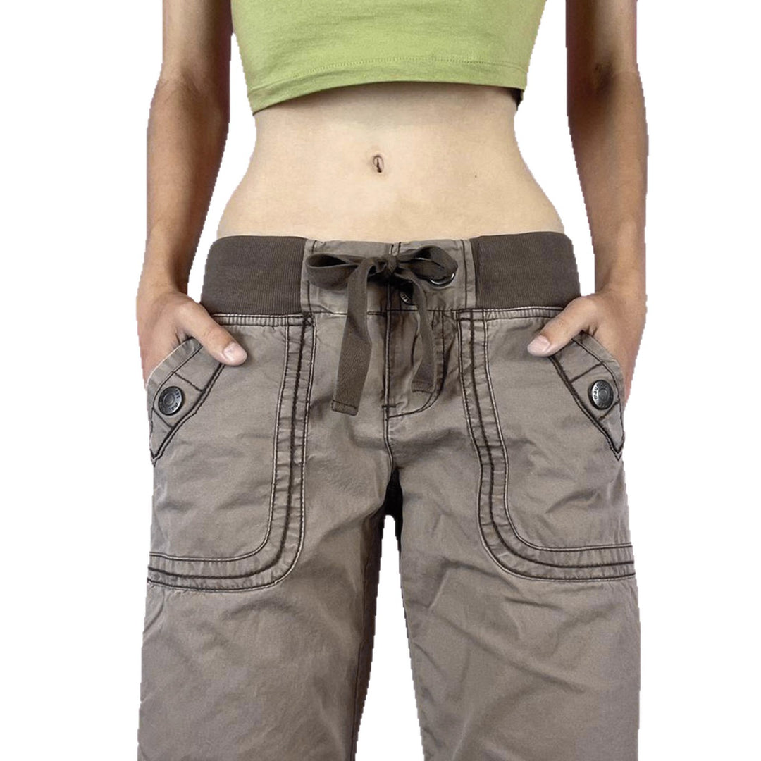 Damen nan Highwaist Schlaghose mit weitem Bein, hohem Bund und Gürtelschlaufen Shop Nory