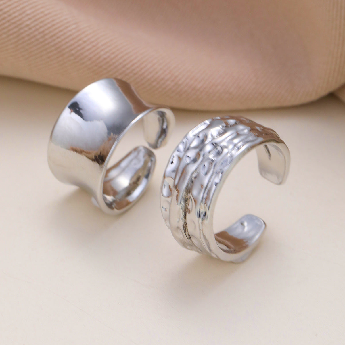 Damen Ring Set mit modernem Strukturdesign Shop Nory