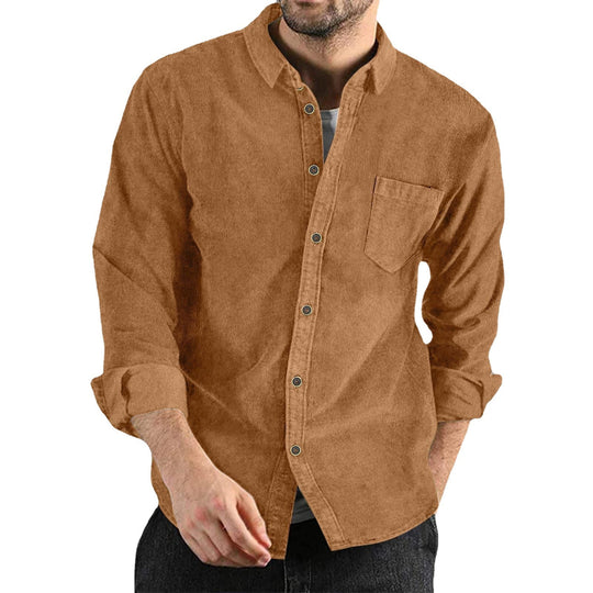 Herren Casual Cordhemd Shopnory