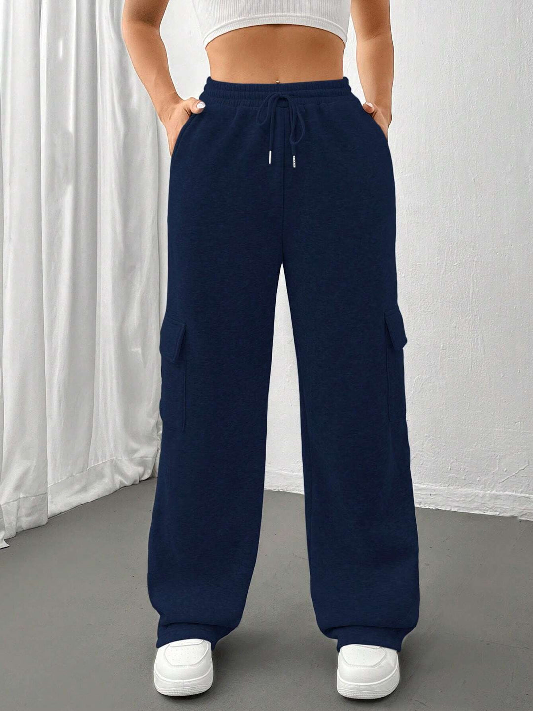 Damen Weite Cargohose im Jogger‑Stil mit Kordelzug Shop Nory