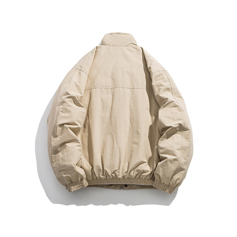 Herren Boxy Utility-Bomberjacke mit Stehkragen und aufgesetzten Klappentaschen Shop Nory