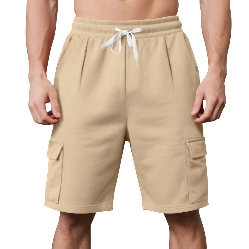 Herren nan elastische Cargo-Bermuda mit Kordelzug und Mehrfachtaschen