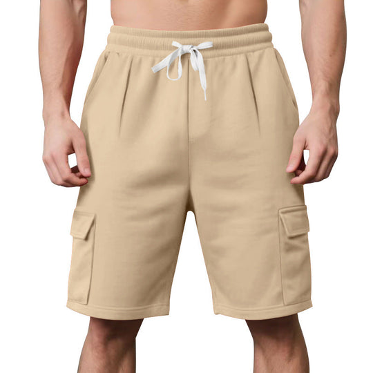 Herren nan elastische Cargo-Bermuda mit Kordelzug und Mehrfachtaschen