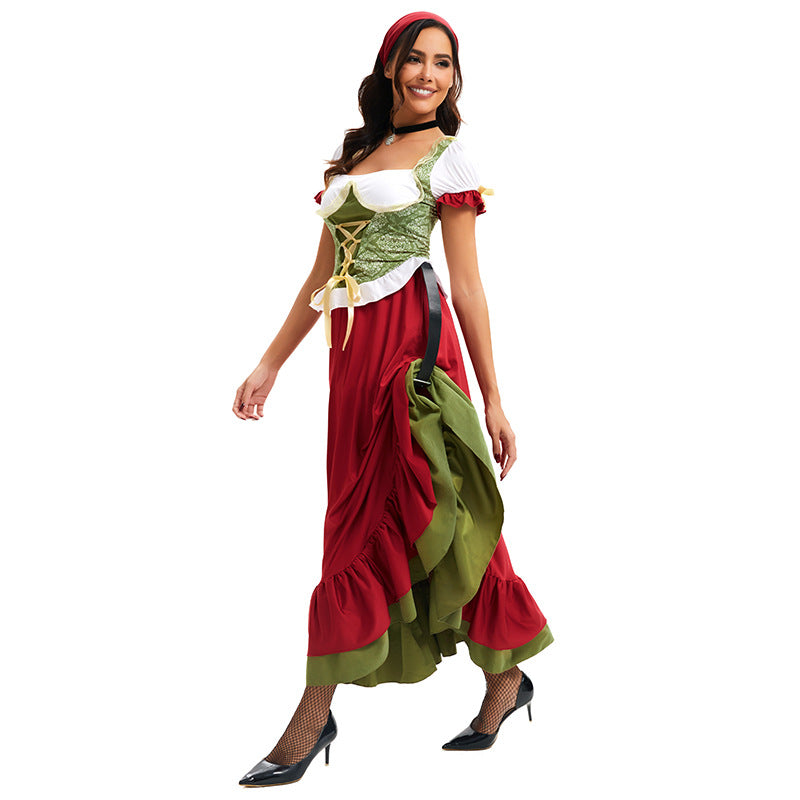 Damen nan traditionelles Dirndl Trachtenkleid Ensemble mit verstellbarem Corsagenmieder und langem Stufenrock Shop Nory