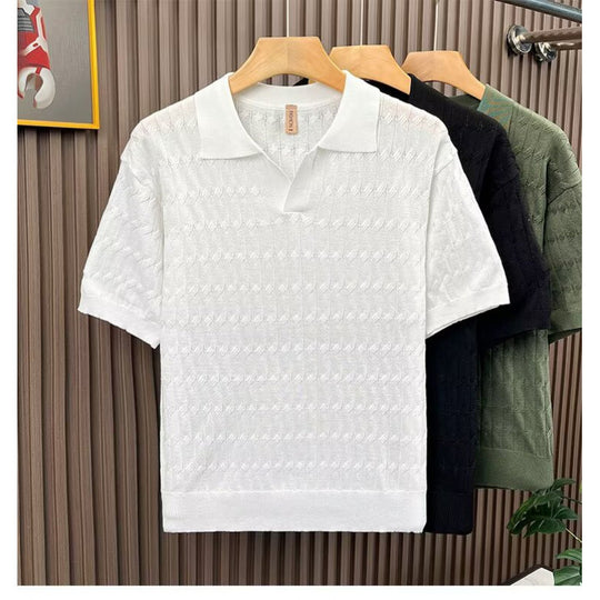 Herren Polohemd mit strukturiertem Muster Shop Nory