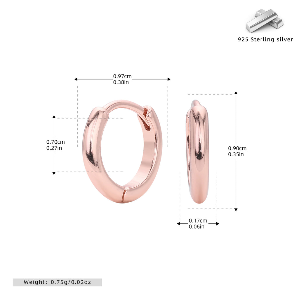 Damen Ohrcreolen mit modernem, minimalistischem Design aus hochwertigem 925 Sterling Silber Shop Nory