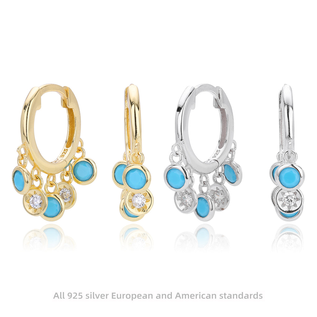 Damen Ohrhänger mit bunten Zirkon-Details Shop Nory